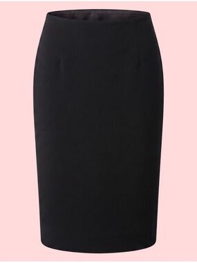 🖤 OSCAR by Oscar de la Renta wool pencil skirt deep eggplant black, quiet luxury